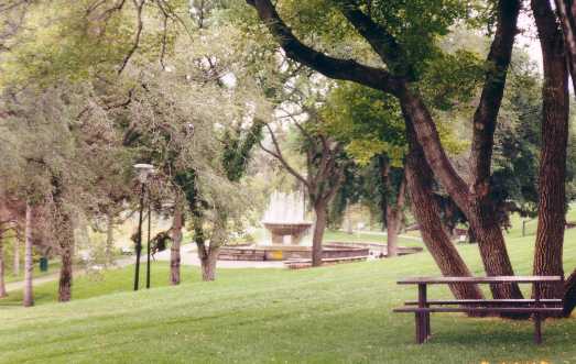 a memorial fountain