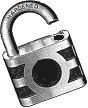 image of an unlocked padlock